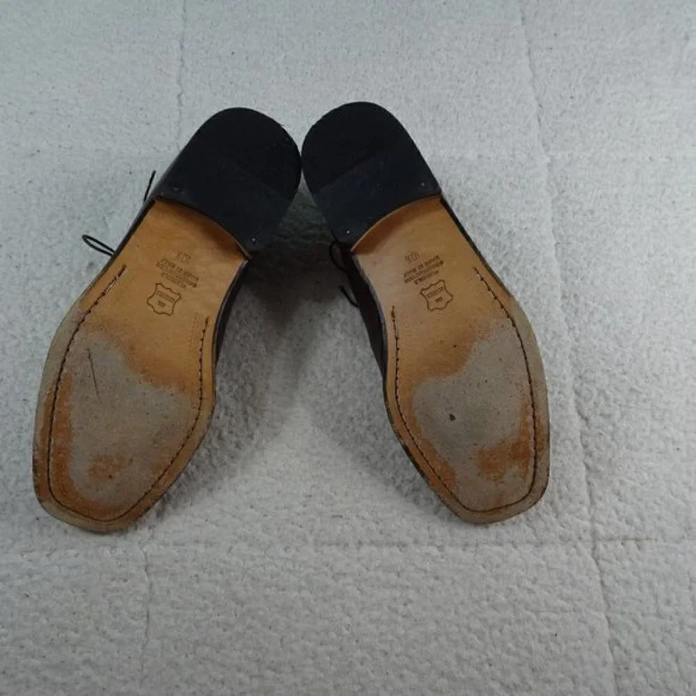 Pronto-Uomo Brown Leather Shoes 10.5M MadeIn Italy